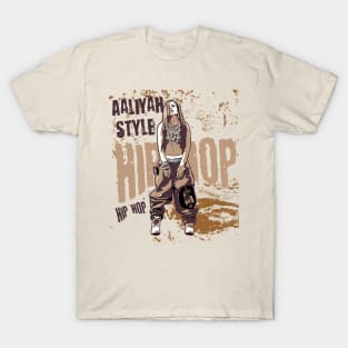 Aaliyah style 90s,brown vintage T-Shirt